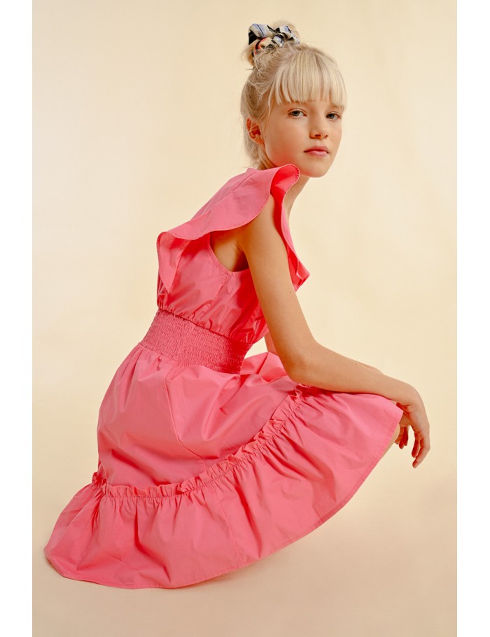 lili sidonio x molly bracken Robe courte en volume PINK