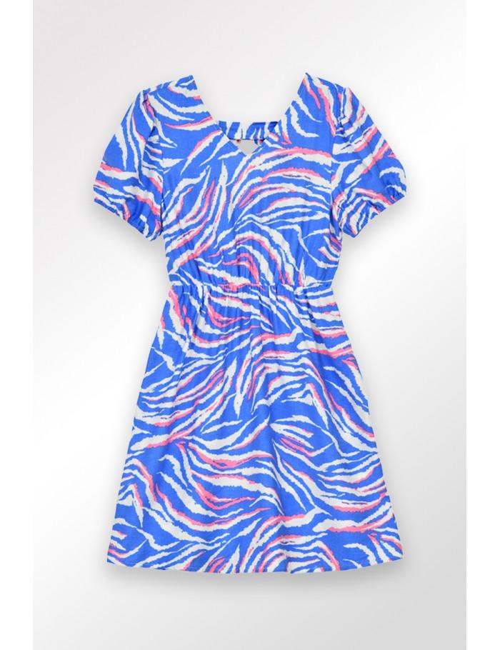 Lili Sidonio X Molly Bracken Robe Courte Imprimée BLUE LUNA