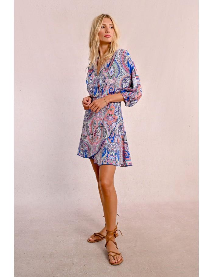 Lili Sidonio X Molly Bracken Robe Courte Imprimée MULTICO AELIS