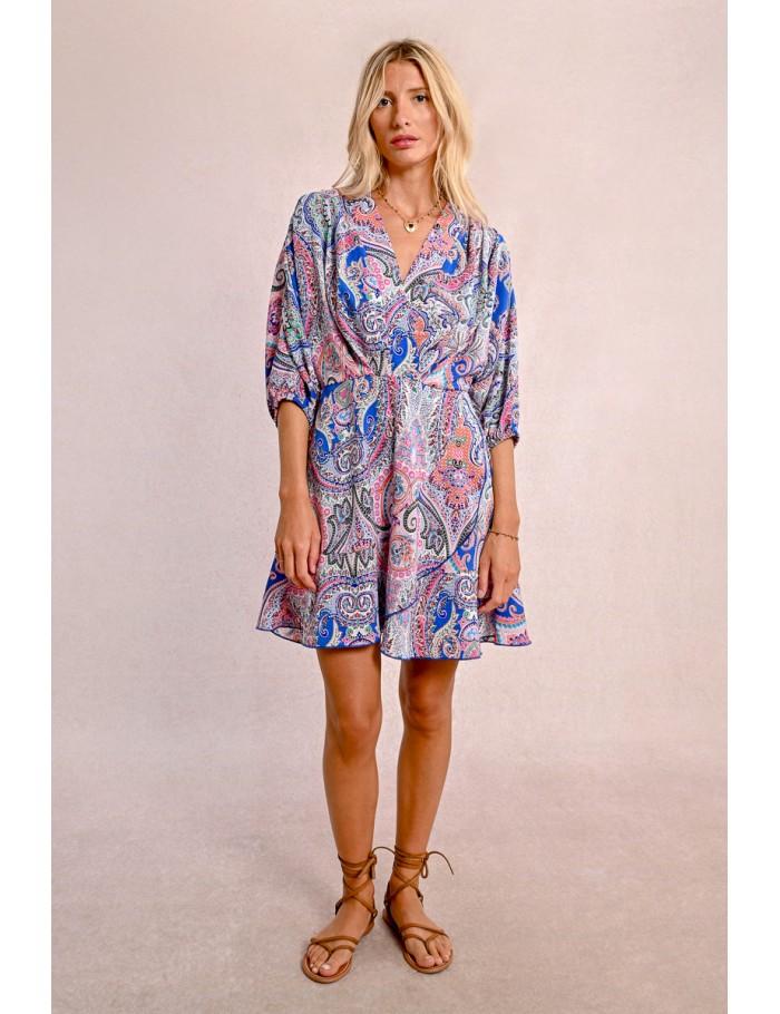 Lili Sidonio X Molly Bracken Robe Courte Imprimée MULTICO AELIS