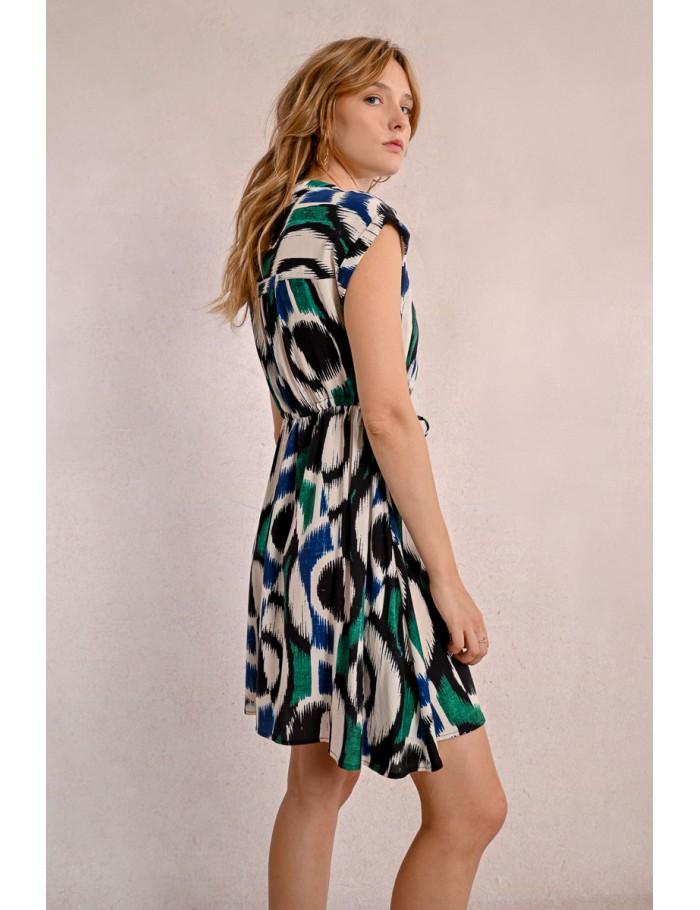 Lili Sidonio X Molly Bracken Robe Courte Imprimée MULTICO CHARLIZE