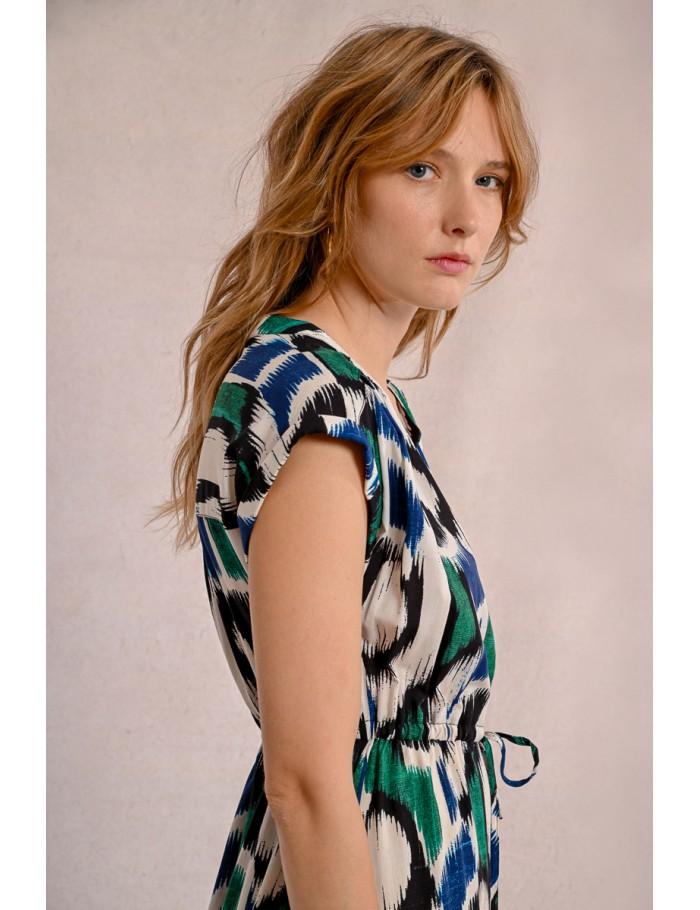 Lili Sidonio X Molly Bracken Robe Courte Imprimée MULTICO CHARLIZE