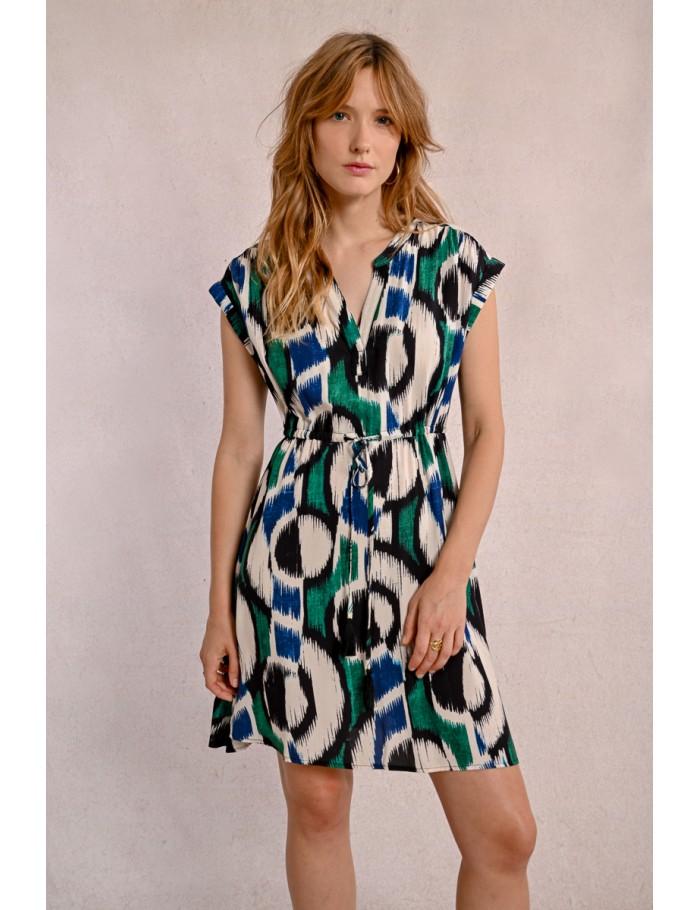 Lili Sidonio X Molly Bracken Robe Courte Imprimée MULTICO CHARLIZE