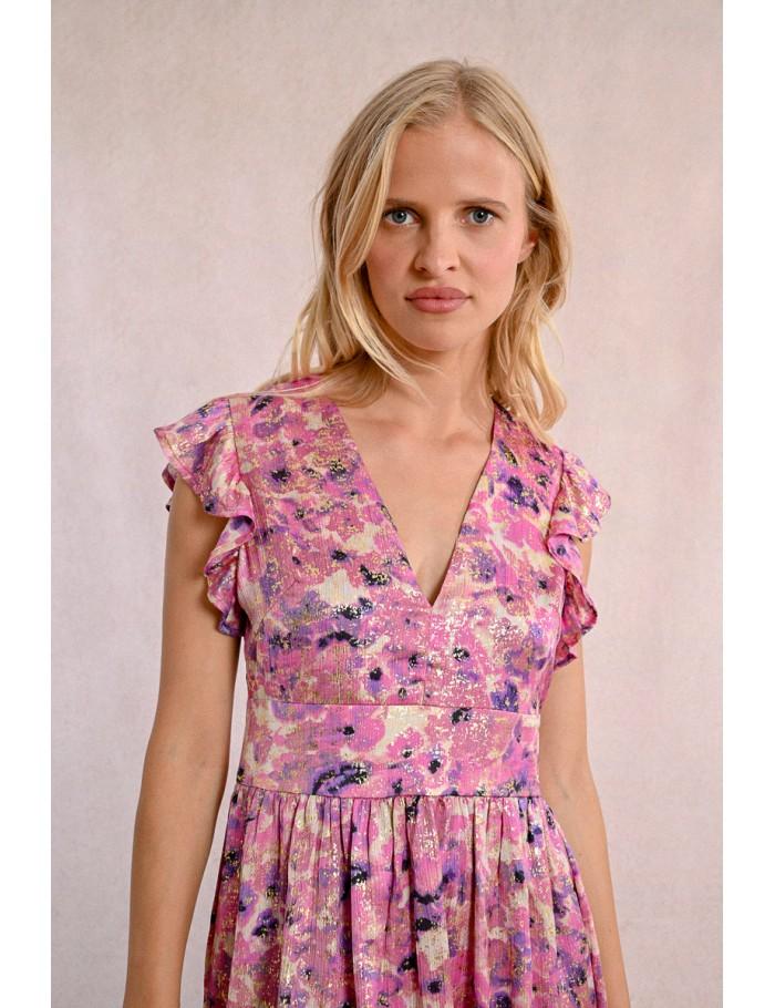 Lili Sidonio X Molly Bracken Robe Courte Imprimée PINK CELESTE