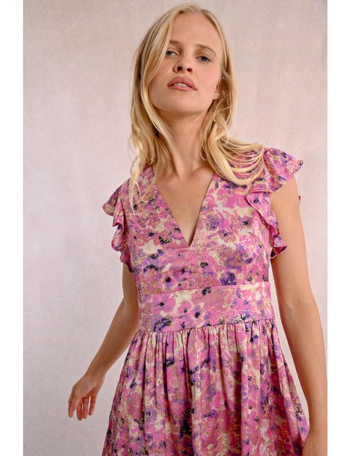 Lili Sidonio X Molly Bracken Robe Courte Imprimée PINK CELESTE