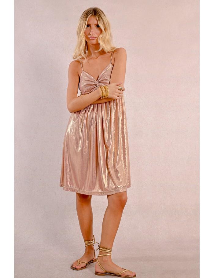 Lili Sidonio X Molly Bracken Robe Courte Irisée LIGHT PINK