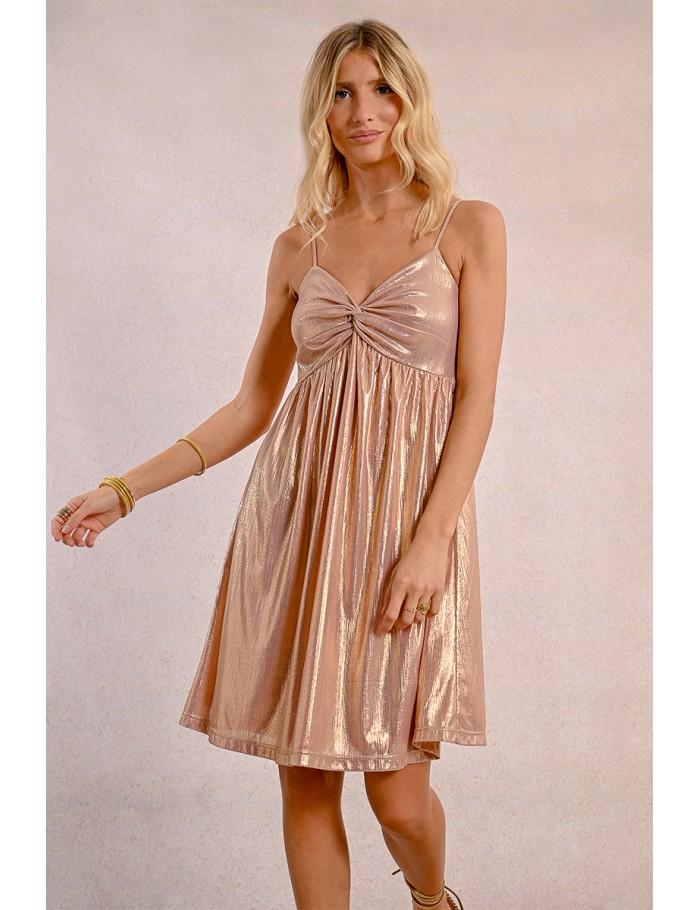 Lili Sidonio X Molly Bracken Robe Courte Irisée LIGHT PINK