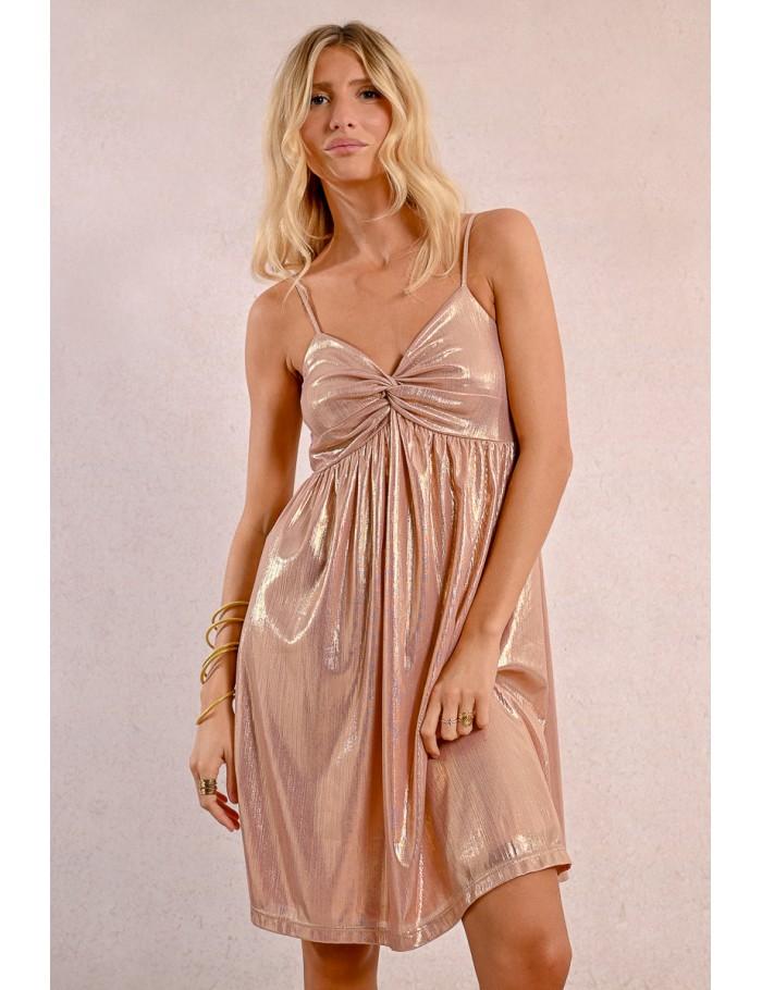 Lili Sidonio X Molly Bracken Robe Courte Irisée LIGHT PINK