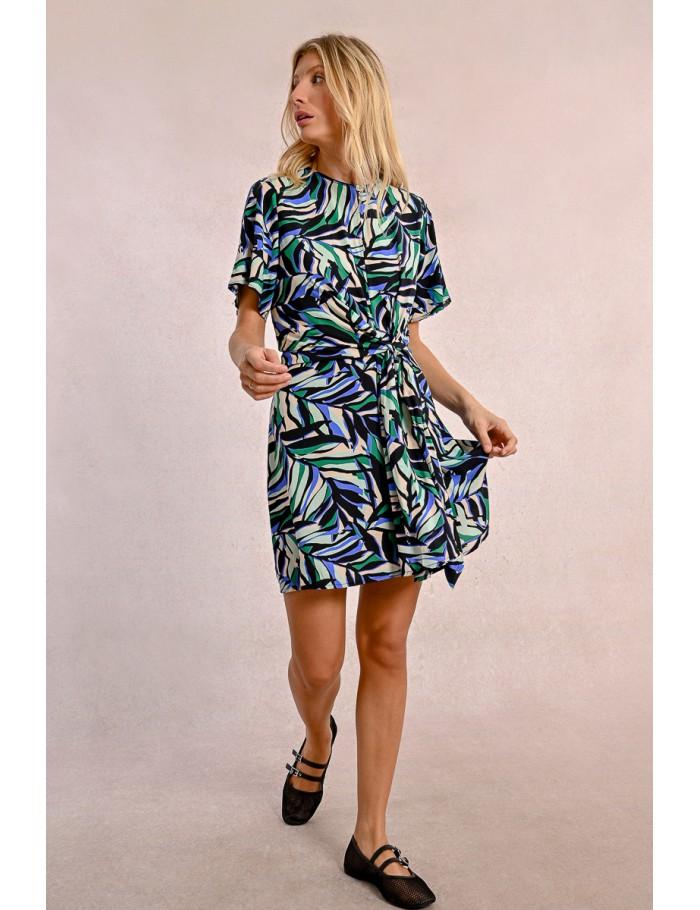 Lili Sidonio X Molly Bracken Robe Courte Nouable à Imprimé BLACK MELISSA