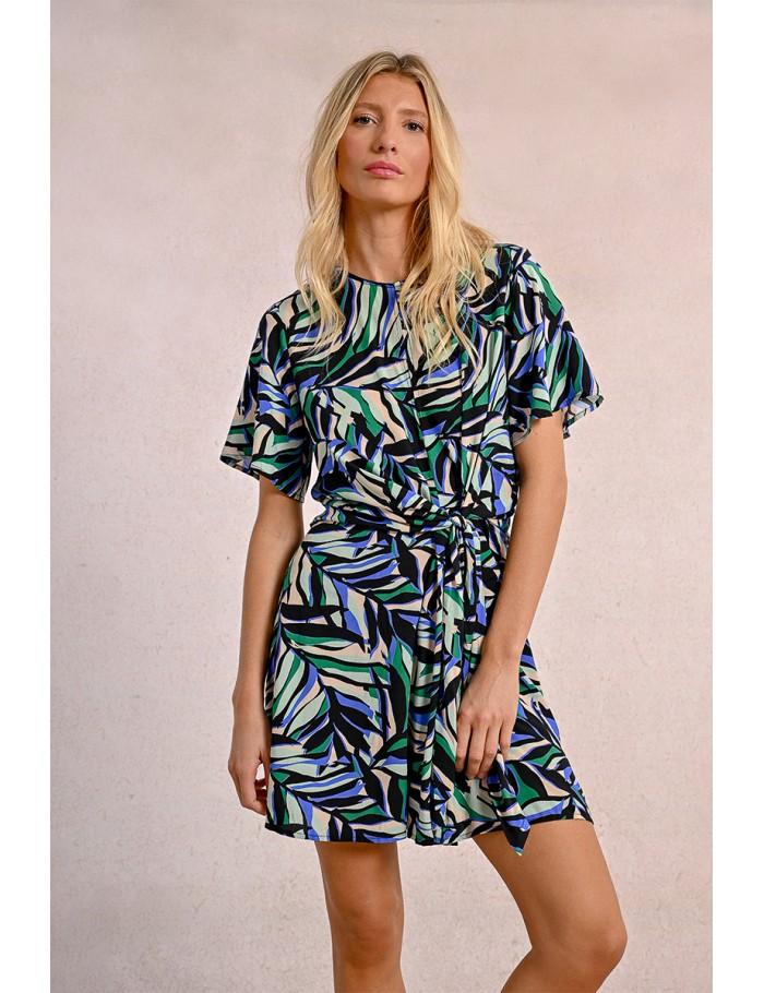 Lili Sidonio X Molly Bracken Robe Courte Nouable à Imprimé BLACK MELISSA