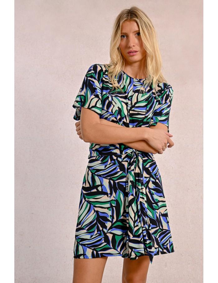 Lili Sidonio X Molly Bracken Robe Courte Nouable à Imprimé BLACK MELISSA