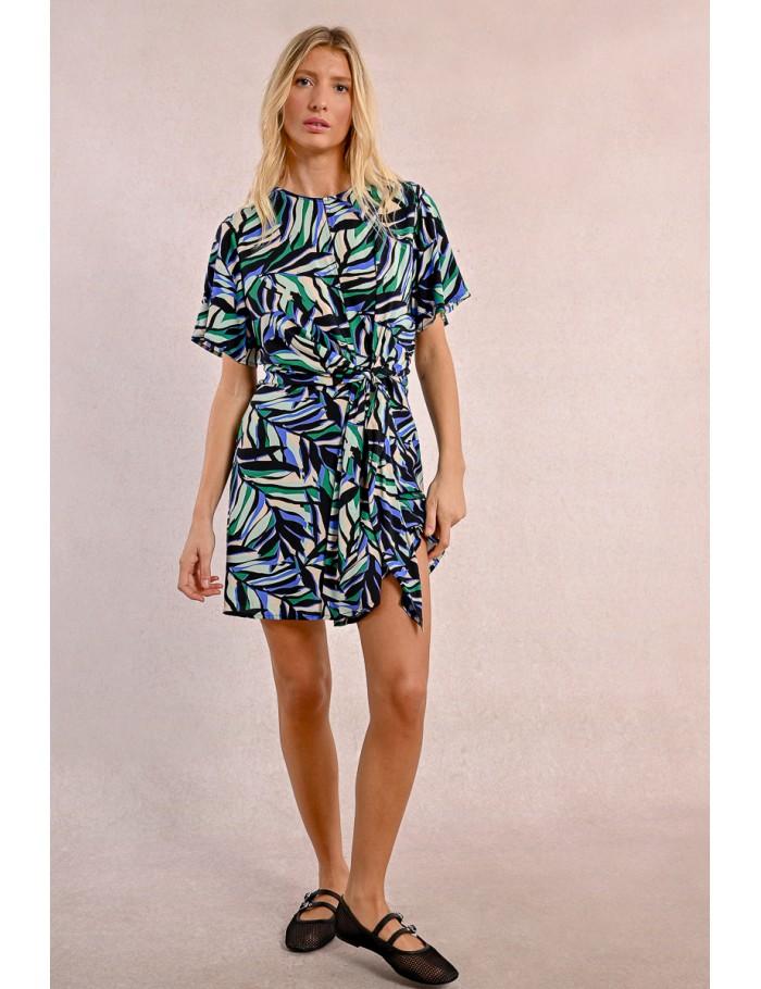 Lili Sidonio X Molly Bracken Robe Courte Nouable à Imprimé BLACK MELISSA