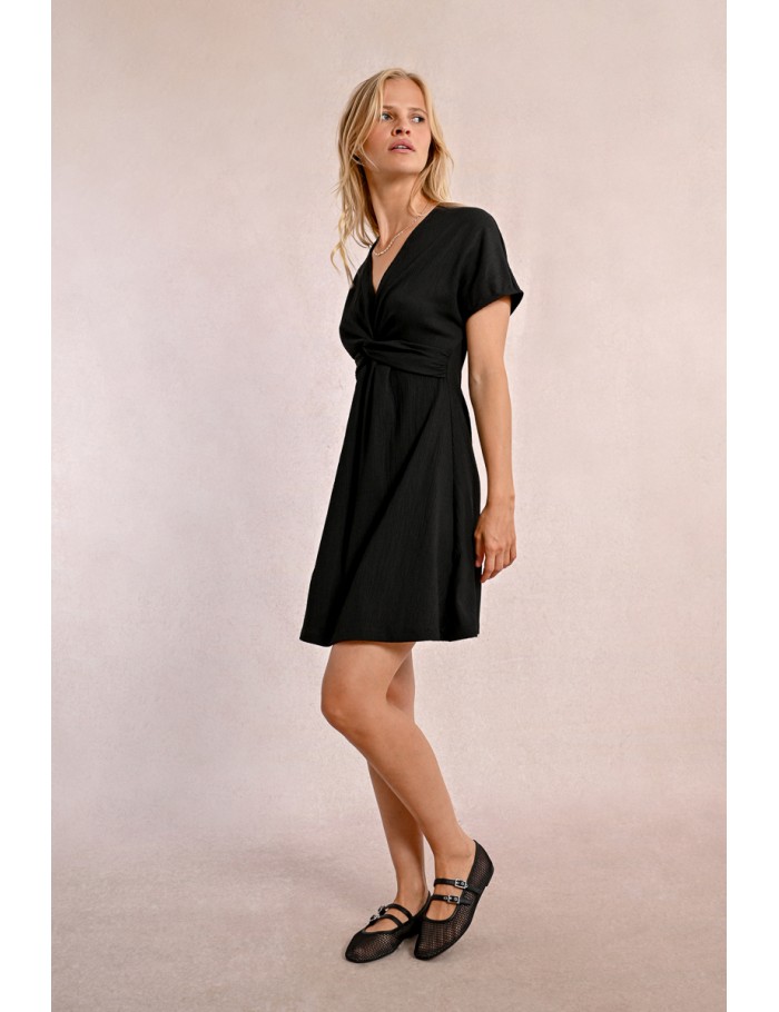 Lili Sidonio X Molly Bracken Robe Courte Noué Sur Le Devant BLUE