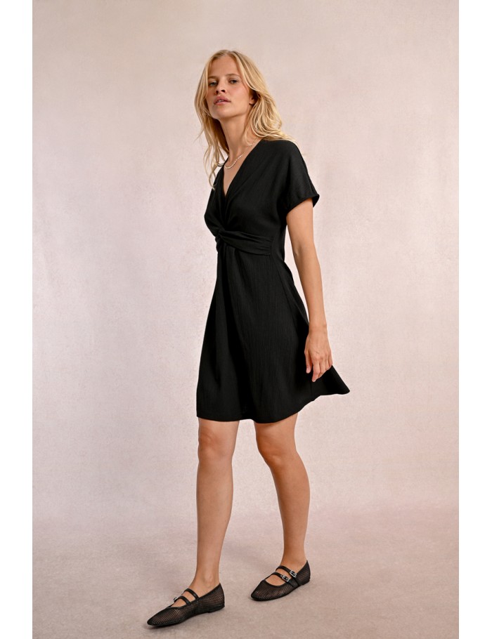 Lili Sidonio X Molly Bracken Robe Courte Noué Sur Le Devant BLUE