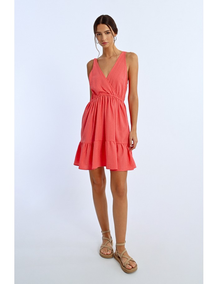 lili sidonio x molly bracken Robe courte parsemée de strass CORAL