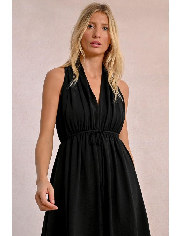 Lili Sidonio X Molly Bracken Robe Courte Plissée BLACK