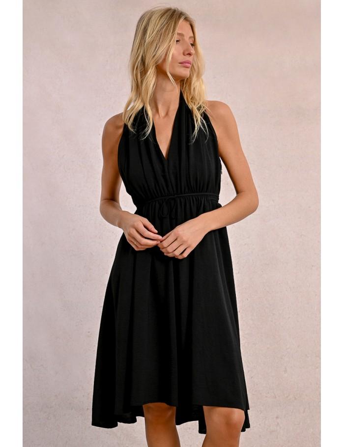 Lili Sidonio X Molly Bracken Robe Courte Plissée BLACK