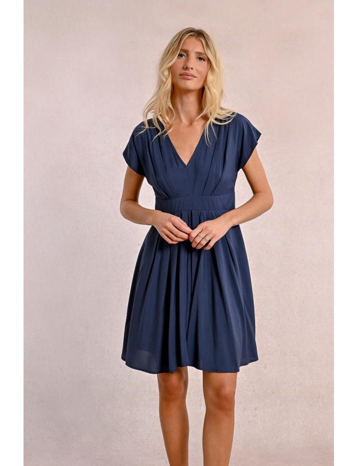 lili sidonio x molly bracken Robe courte plissée NAVY BLUE lili sidonio x molly bracken Robe courte plissée NAVY BLUE