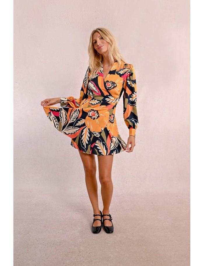 Lili Sidonio X Molly Bracken Robe Courte Portefeuille MANGO YELLOW JANE