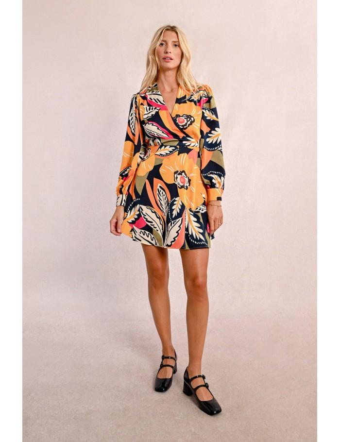 Lili Sidonio X Molly Bracken Robe Courte Portefeuille MANGO YELLOW JANE
