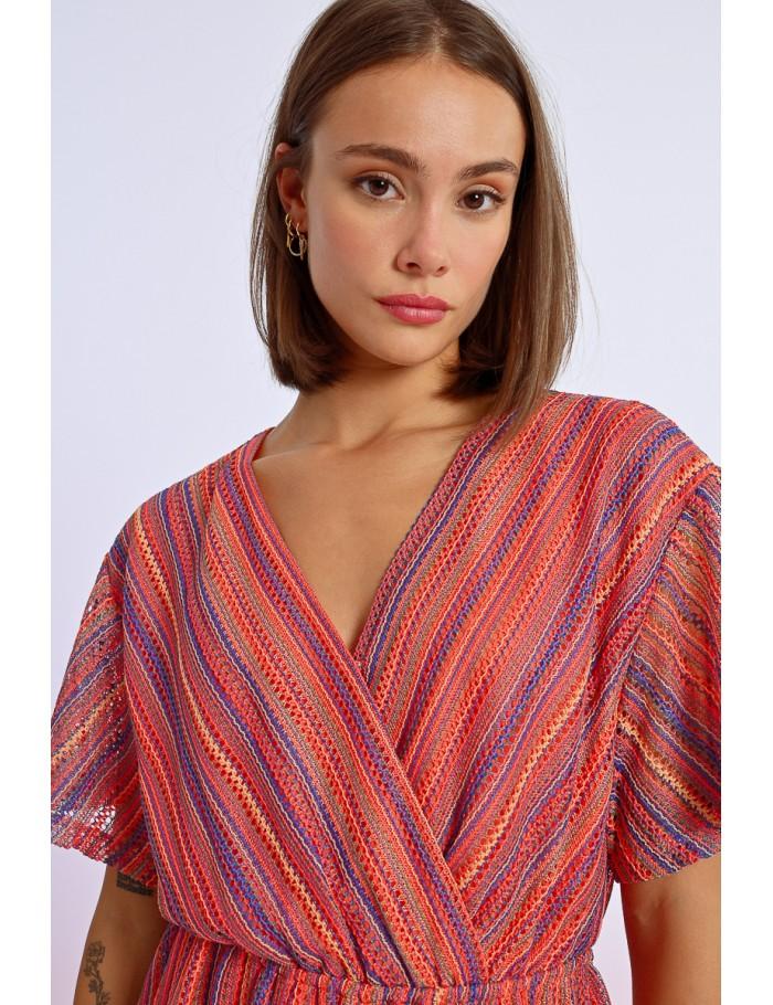 Lili Sidonio X Molly Bracken Robe Courte Rayée MULTICOLOUR