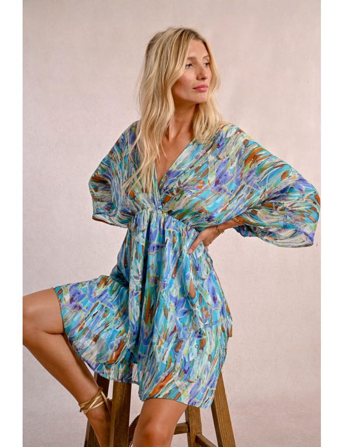 lili sidonio x molly bracken Robe courte style kimono BLUE EDMEE lili sidonio x molly bracken Robe courte style kimono BLUE EDMEE