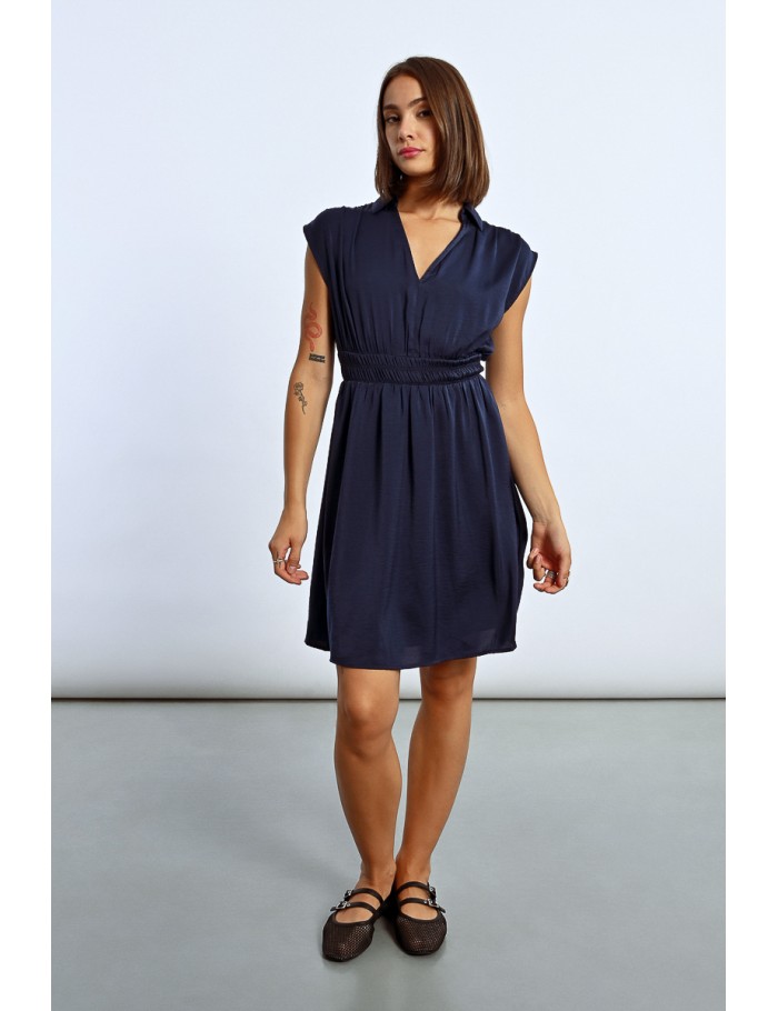 Lili Sidonio X Molly Bracken Robe Courte Taille élastiquée NAVY BLUE