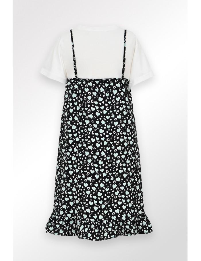Lili Sidonio X Molly Bracken Robe En Bi Matière Imprimée BLACK LISE