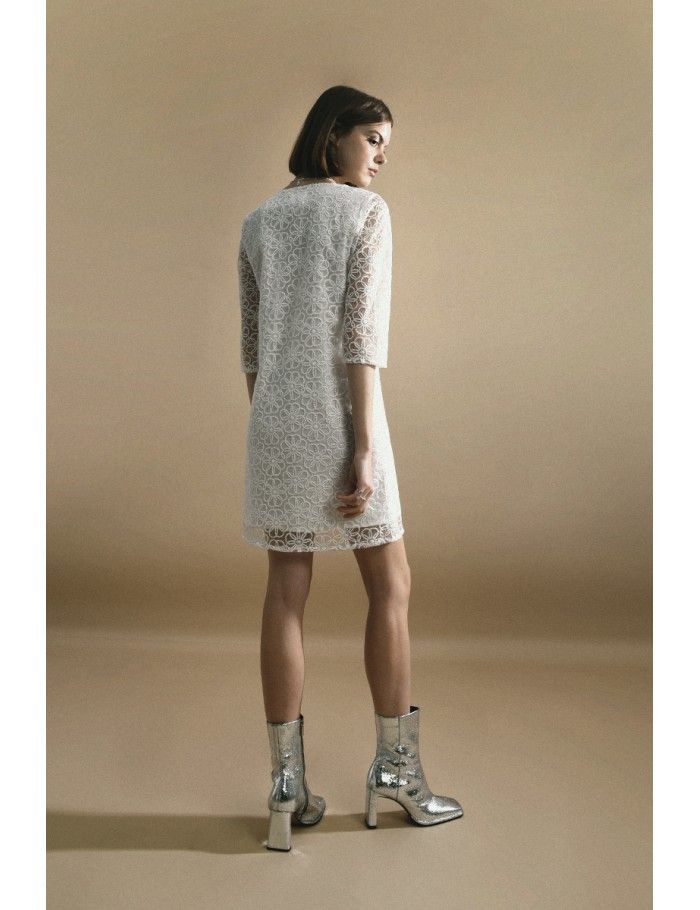 Lili Sidonio X Molly Bracken Robe En Dentelle WHITE