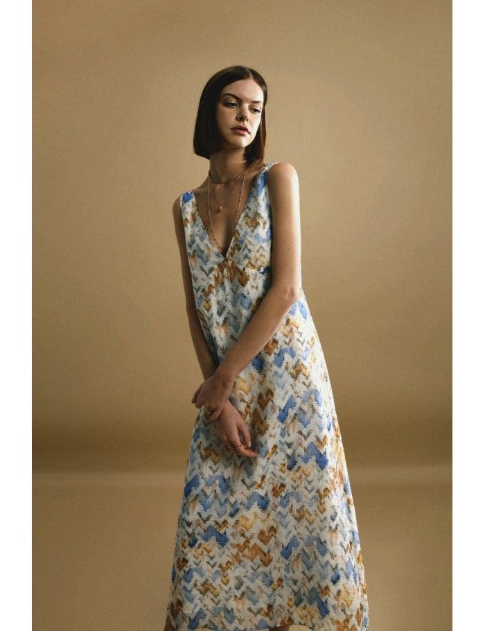 Lili Sidonio X Molly Bracken Robe Imprimée OFFWHITE VENICE BEACH