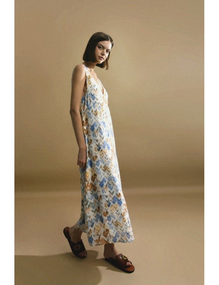 Lili Sidonio X Molly Bracken Robe Imprimée OFFWHITE VENICE BEACH