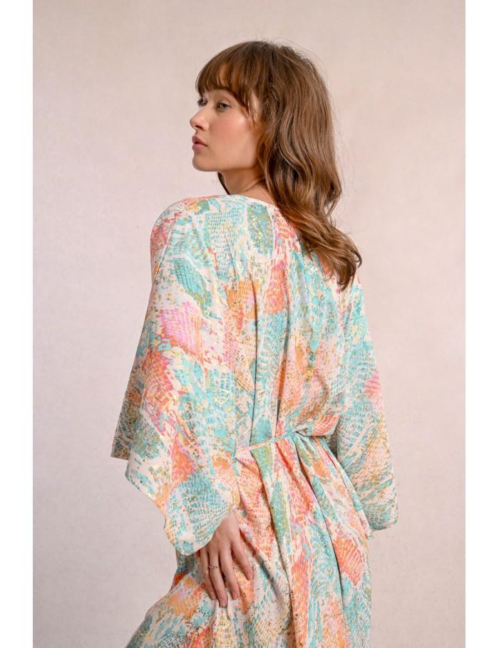 Lili Sidonio X Molly Bracken Robe Kimono TURQUOISE JAZZ