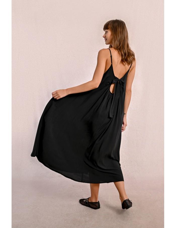 Lili Sidonio X Molly Bracken Robe Longue à Bretelles BLACK
