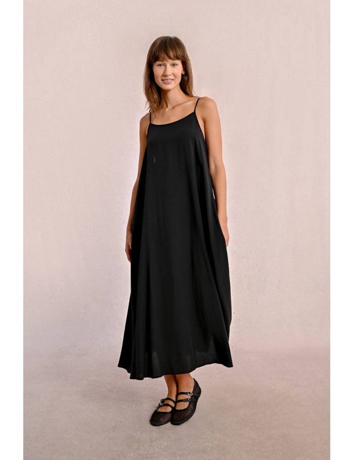 Lili Sidonio X Molly Bracken Robe Longue à Bretelles BLACK