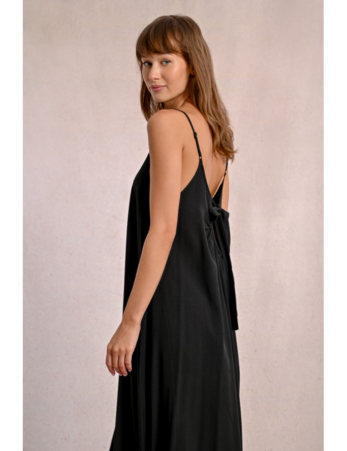 Lili Sidonio X Molly Bracken Robe Longue à Bretelles BLACK