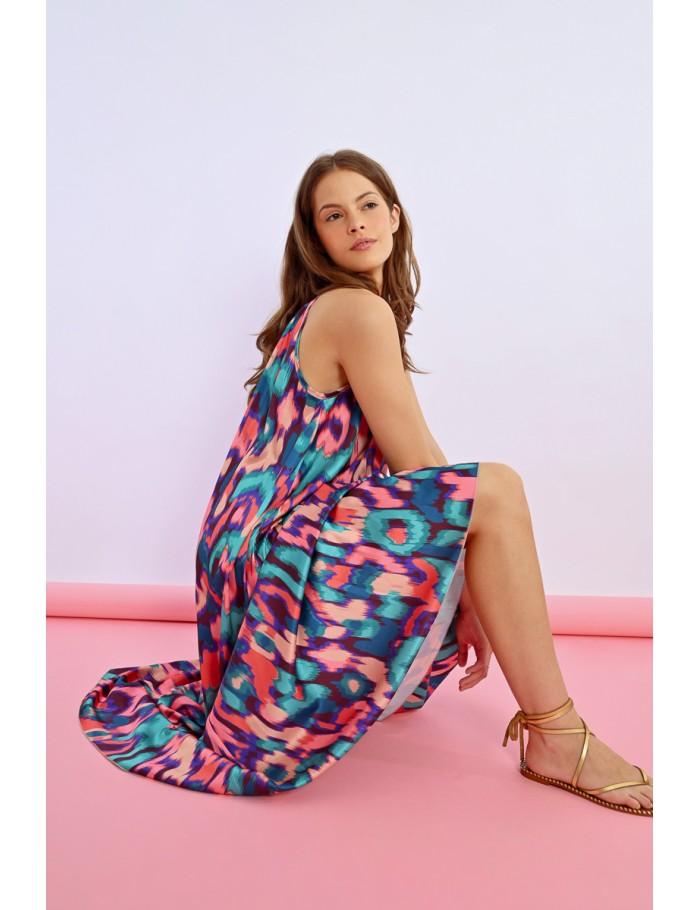 Lili Sidonio X Molly Bracken Robe Longue à Fines Bretelles MULTICO VALLADOLID
