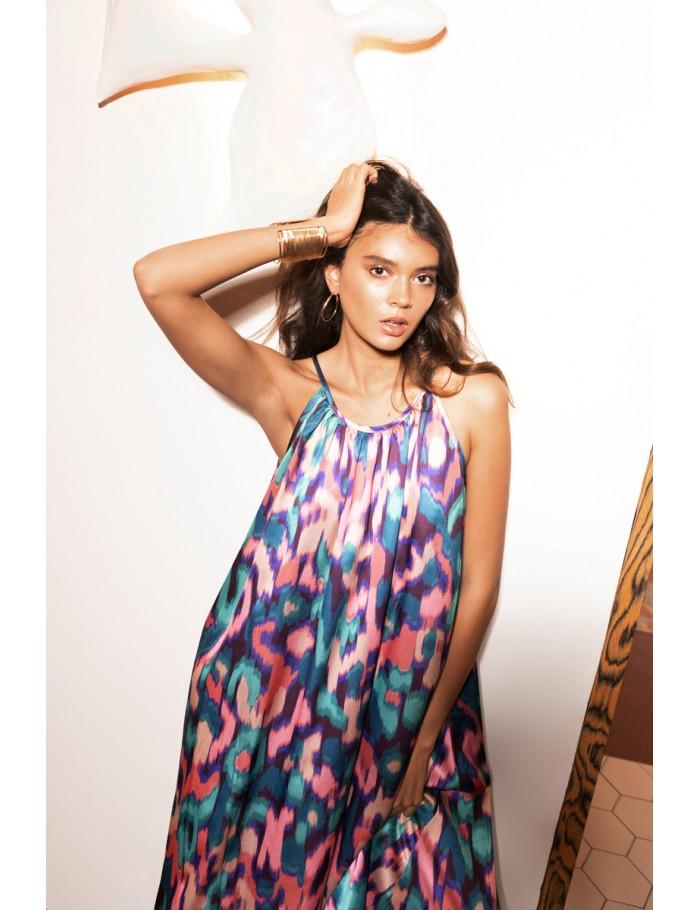 lili sidonio x molly bracken Robe longue à fines bretelles MULTICO VALLADOLID