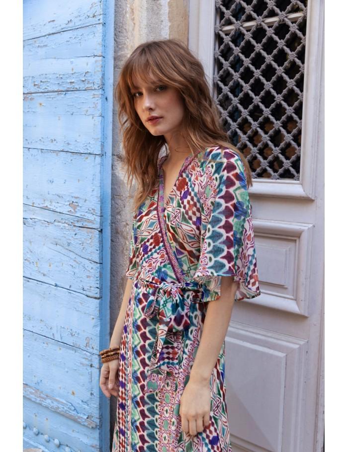 Lili Sidonio X Molly Bracken Robe Longue à Imprimé MULTICO ELEA