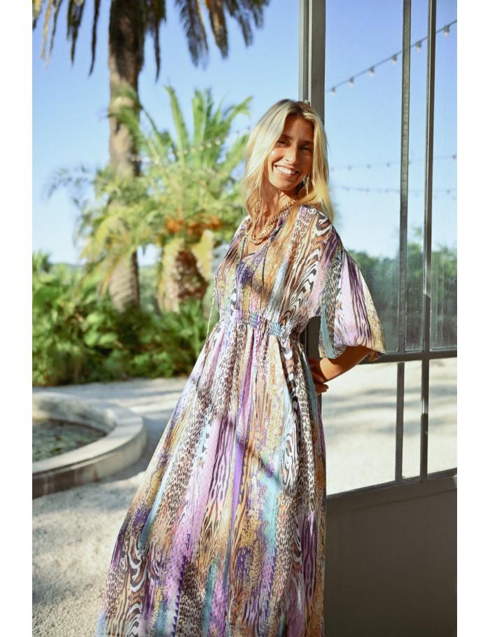 Lili Sidonio X Molly Bracken Robe Longue à Imprimé MULTICO PAOLA