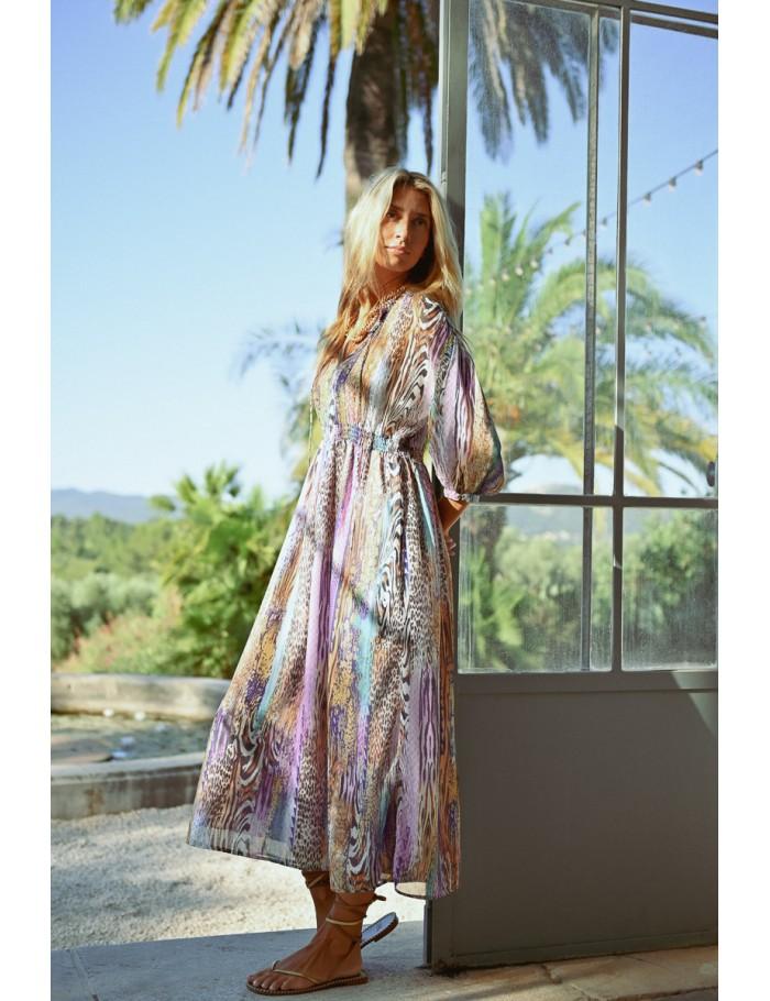 Lili Sidonio X Molly Bracken Robe Longue à Imprimé MULTICO PAOLA
