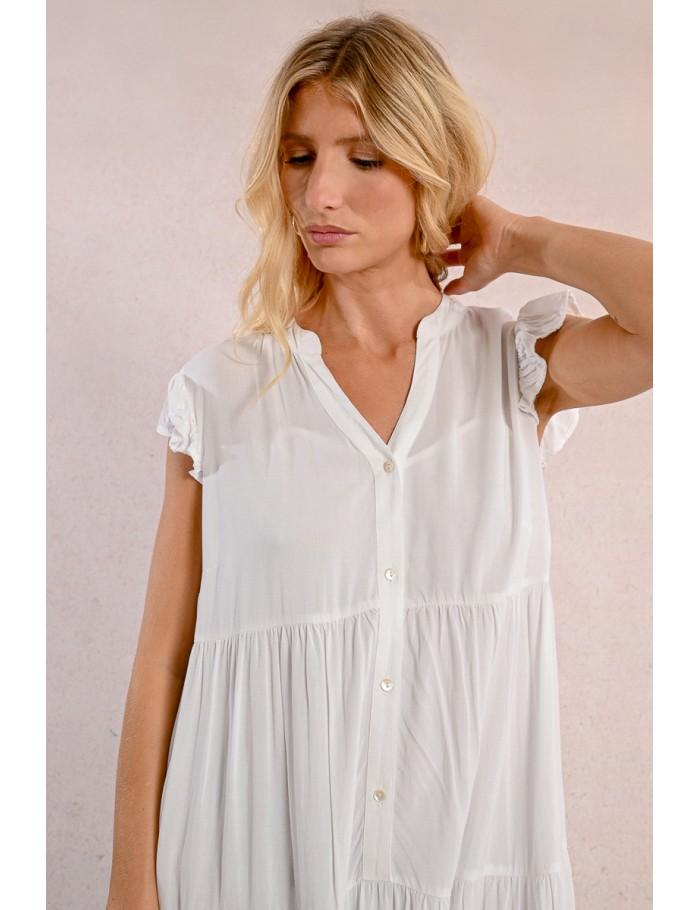 Lili Sidonio X Molly Bracken Robe Longue à Multi Volants BLACK