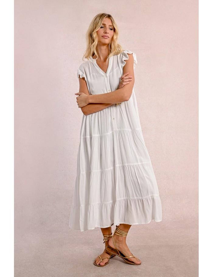 Lili Sidonio X Molly Bracken Robe Longue à Multi Volants BLACK