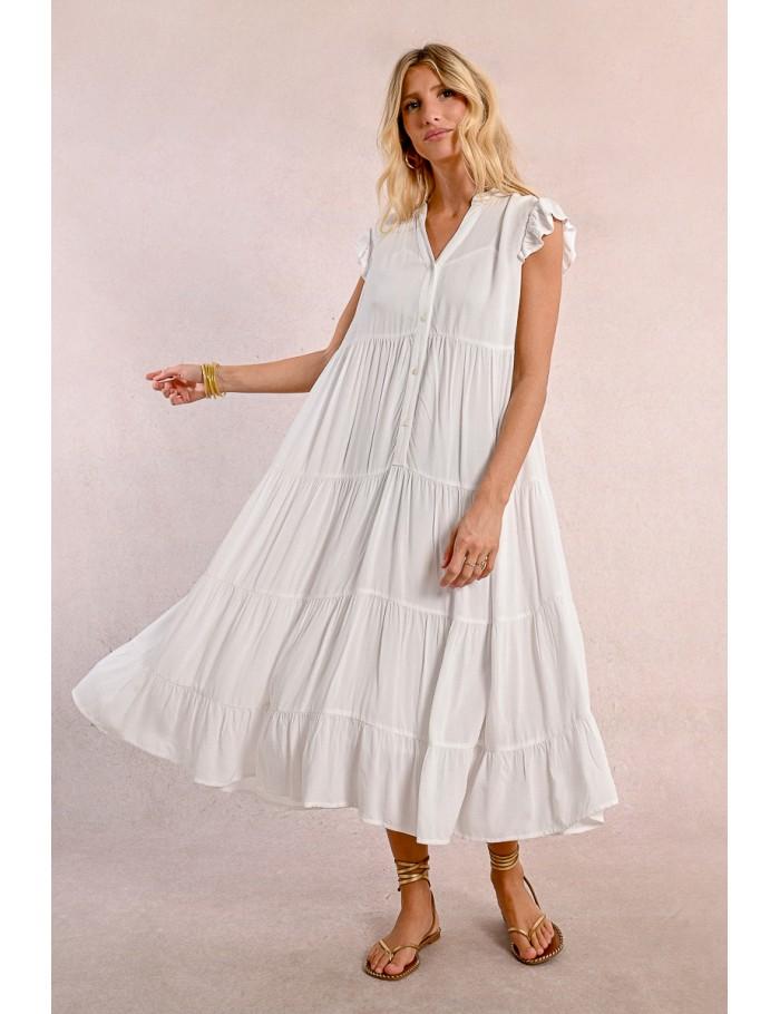 Lili Sidonio X Molly Bracken Robe Longue à Multi Volants BLACK