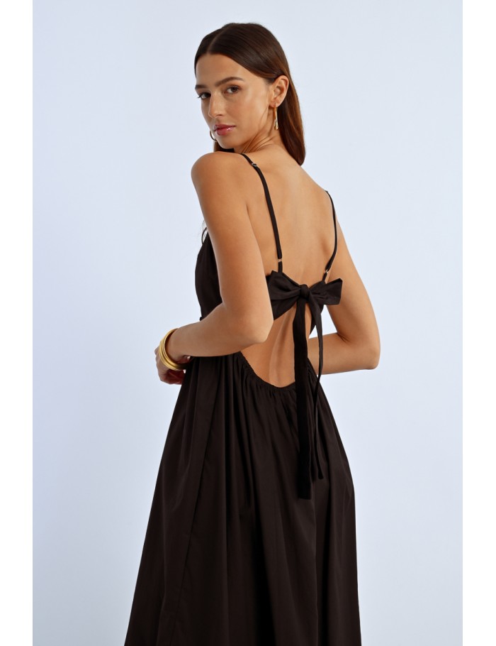 lili sidonio x molly bracken Robe longue à volant BLACK