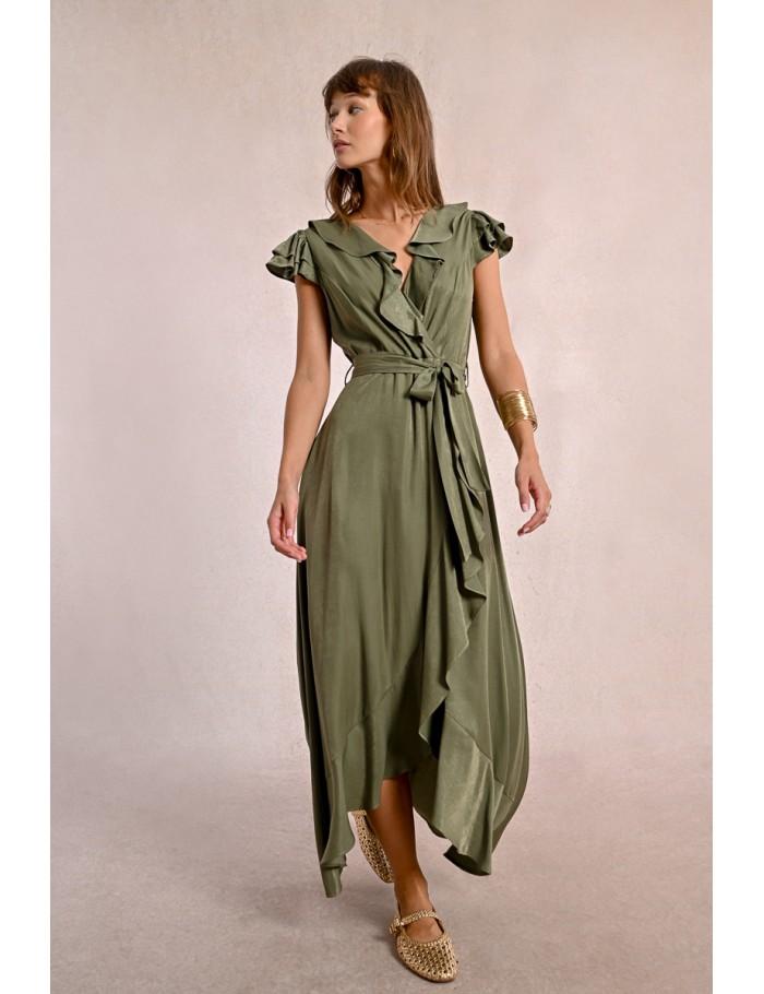 Lili Sidonio X Molly Bracken Robe Longue Asymétrique PINK