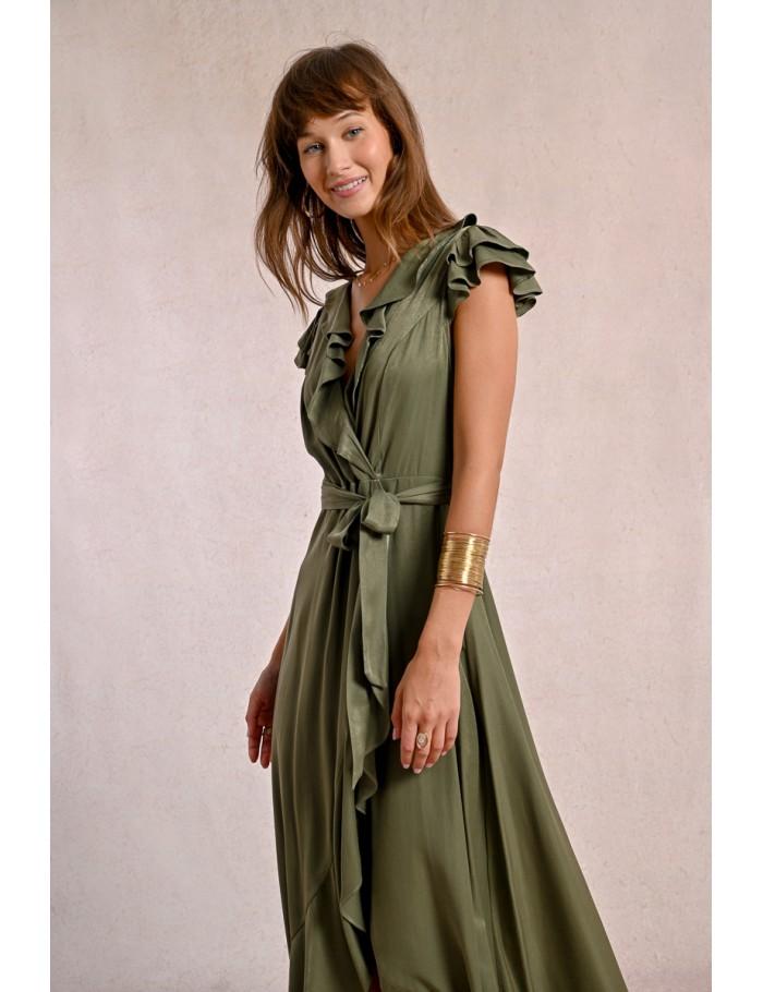 Lili Sidonio X Molly Bracken Robe Longue Asymétrique PINK