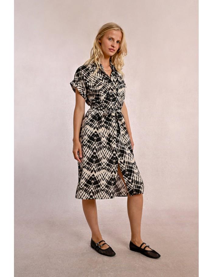 Lili Sidonio X Molly Bracken Robe Longue Ceinturée BEIGE DOLI