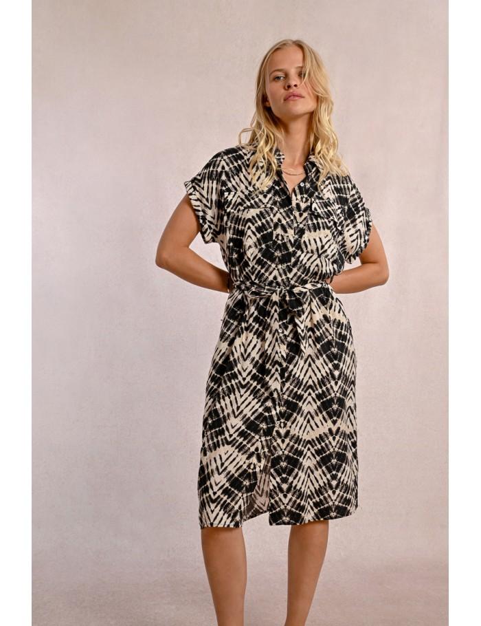 Lili Sidonio X Molly Bracken Robe Longue Ceinturée BEIGE DOLI