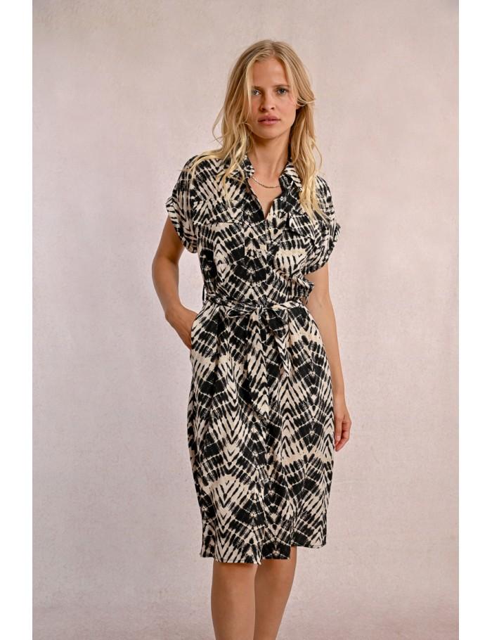 lili sidonio x molly bracken Robe longue ceinturée BEIGE DOLI