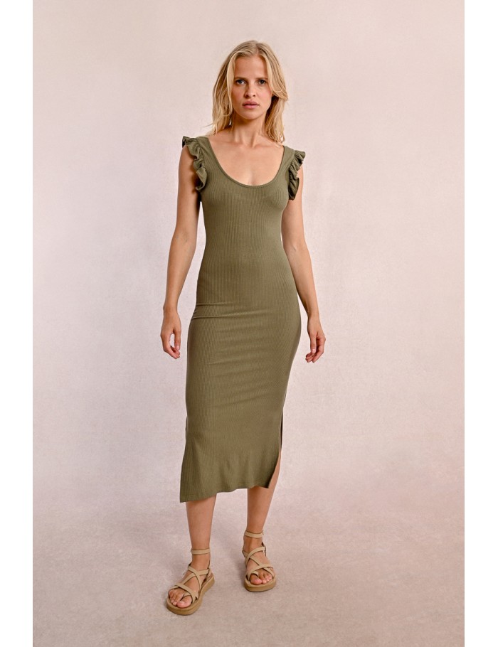 lili sidonio x molly bracken Robe longue côtelée BLACK lili sidonio x molly bracken Robe longue côtelée BLACK